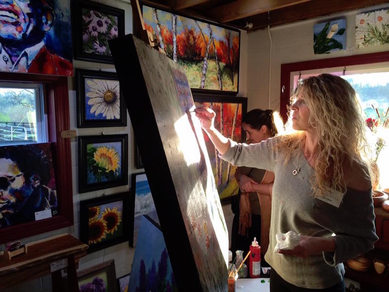Franklin artist expresses lifelong passion for colors and contrast in her work