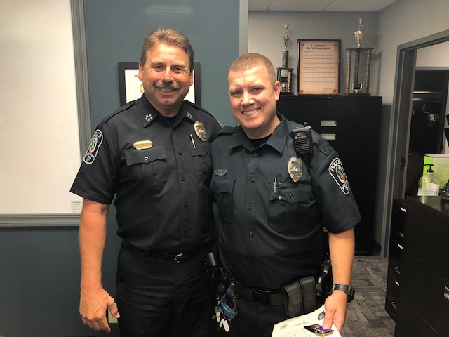 Brentwood officer awarded Law Enforcement Purple Heart