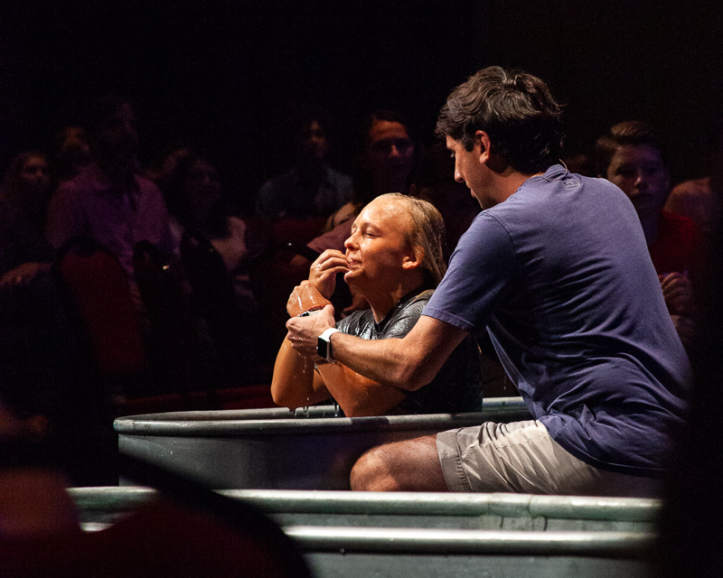 Brentwood Baptist connects with community ahead of new school year through baptisms