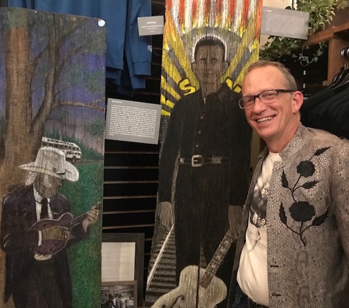 Former rock drummer now creating a different beat, has first-time showing at Franklin Art Scene