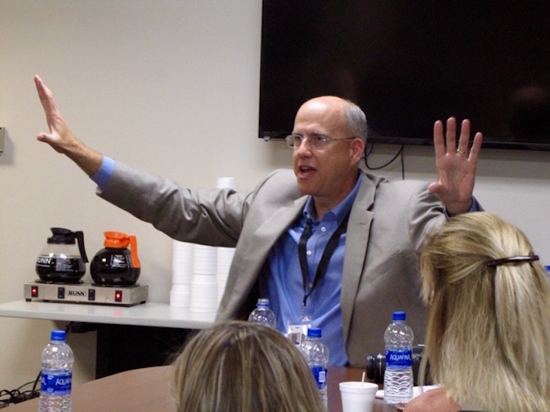 Superintendent Golden takes late-summer listening tour to Centennial High, then returns to Facebook Live