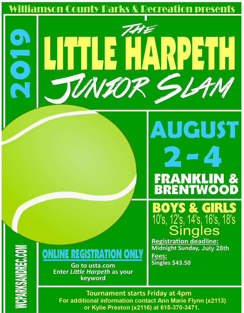 Registration open for Little Harpeth Junior Slam Tennis Classic